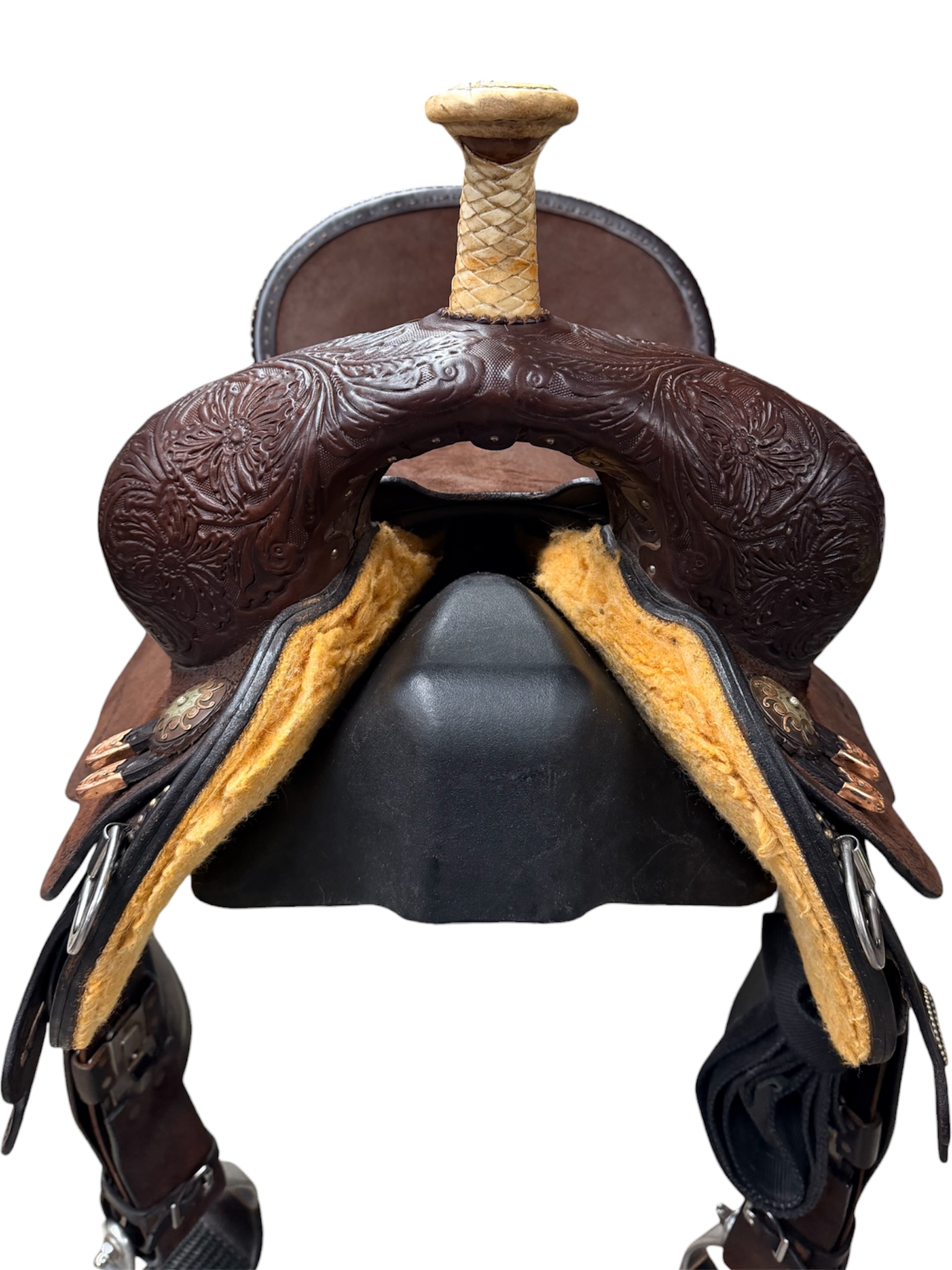 Used 16’’ Circle Y Martha Josey Ultimate Cash Hardseat Barrel Saddle - Image 6