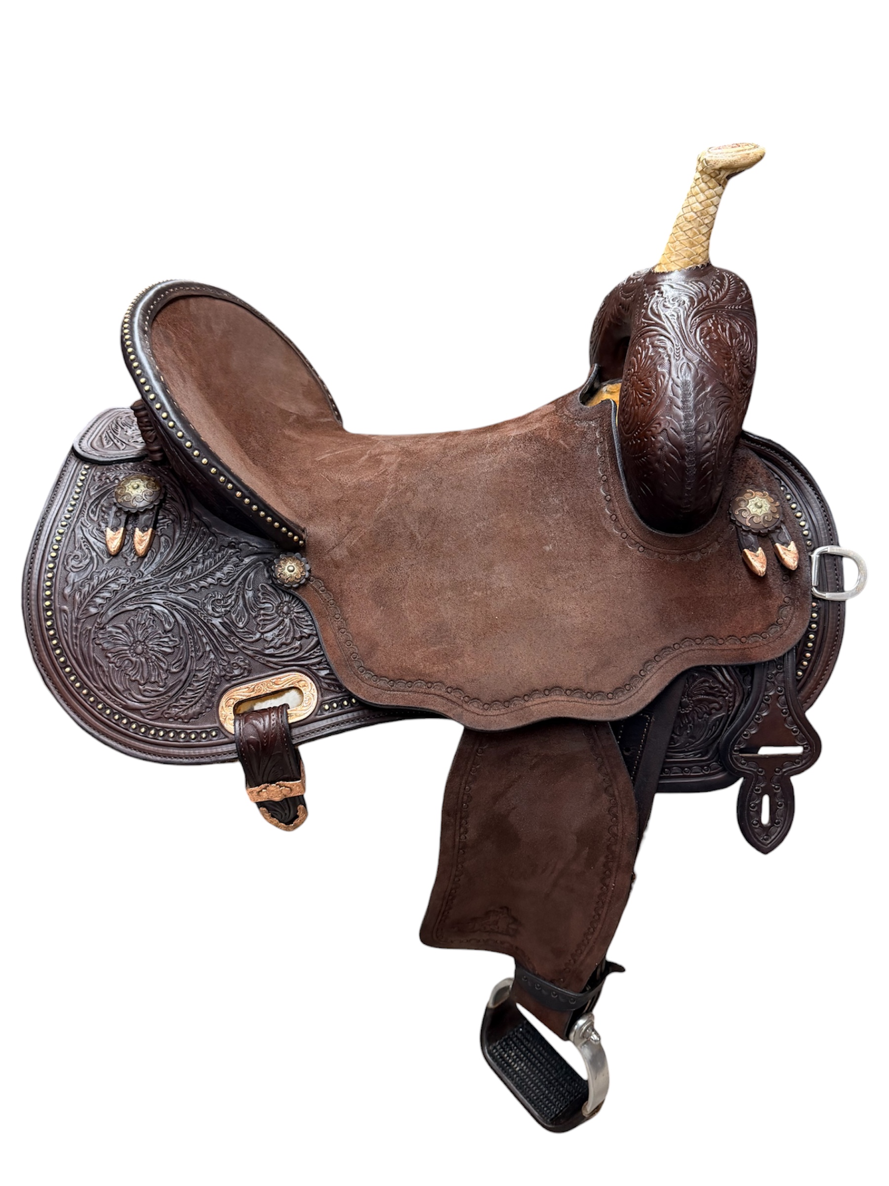 Used 16’’ Circle Y Martha Josey Ultimate Cash Hardseat Barrel Saddle - Image 7