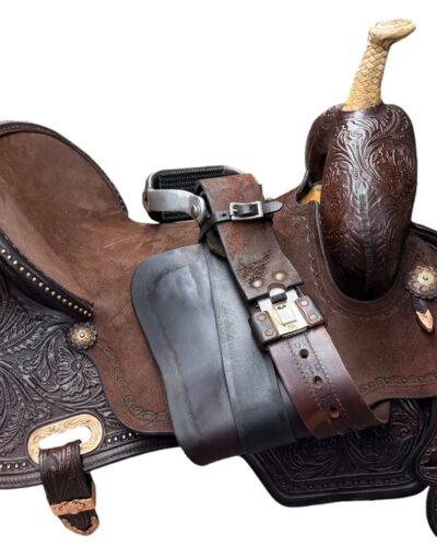 Used 16’’ Circle Y Martha Josey Ultimate Cash Hardseat Barrel Saddle - Image 4