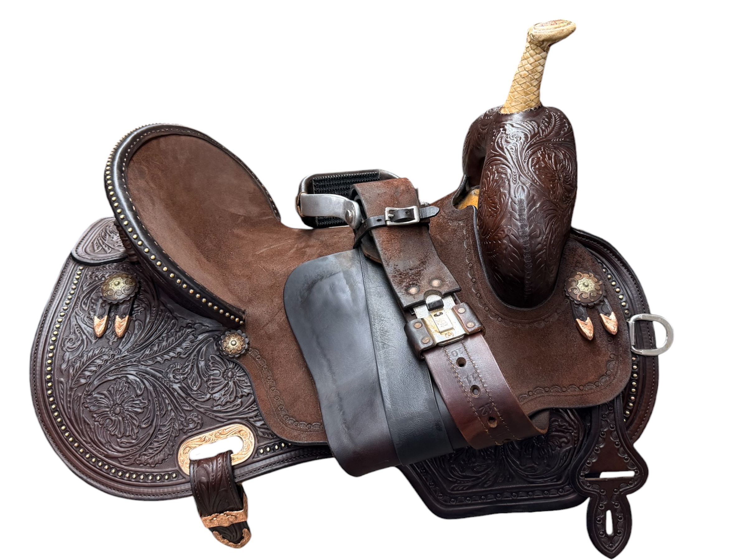 Used 16’’ Circle Y Martha Josey Ultimate Cash Hardseat Barrel Saddle - Image 4