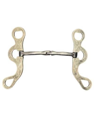 Engraved Hinged Mouth Snaffle Bit