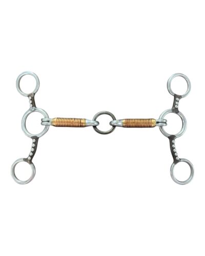 3-Piece Wire Wrapped Snaffle & Lifesaver Jr Cowhorse Gag Bit