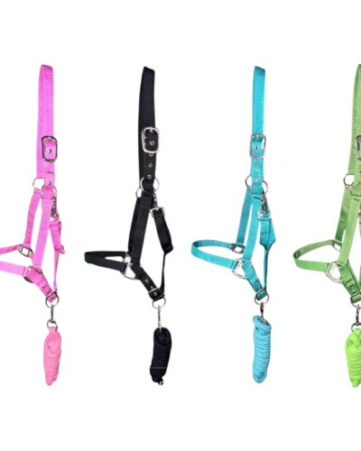 Full Size Adjustable Nylon Halter w/ 7’ Lead