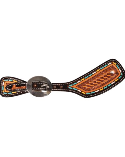 Professionals Choice Youth Size Basket Tooled & Painted Spur Straps