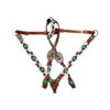 Beaded Cactus & Leopard 1-Ear Headstall and Breastcollar Set