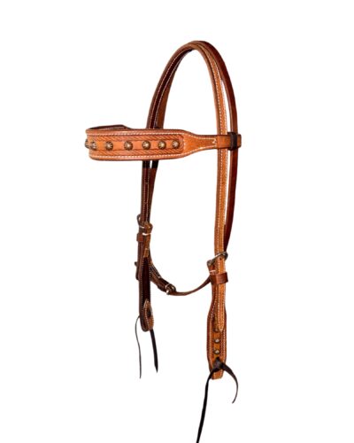 Martin Browband Headstall w/ Rope Copper Dots