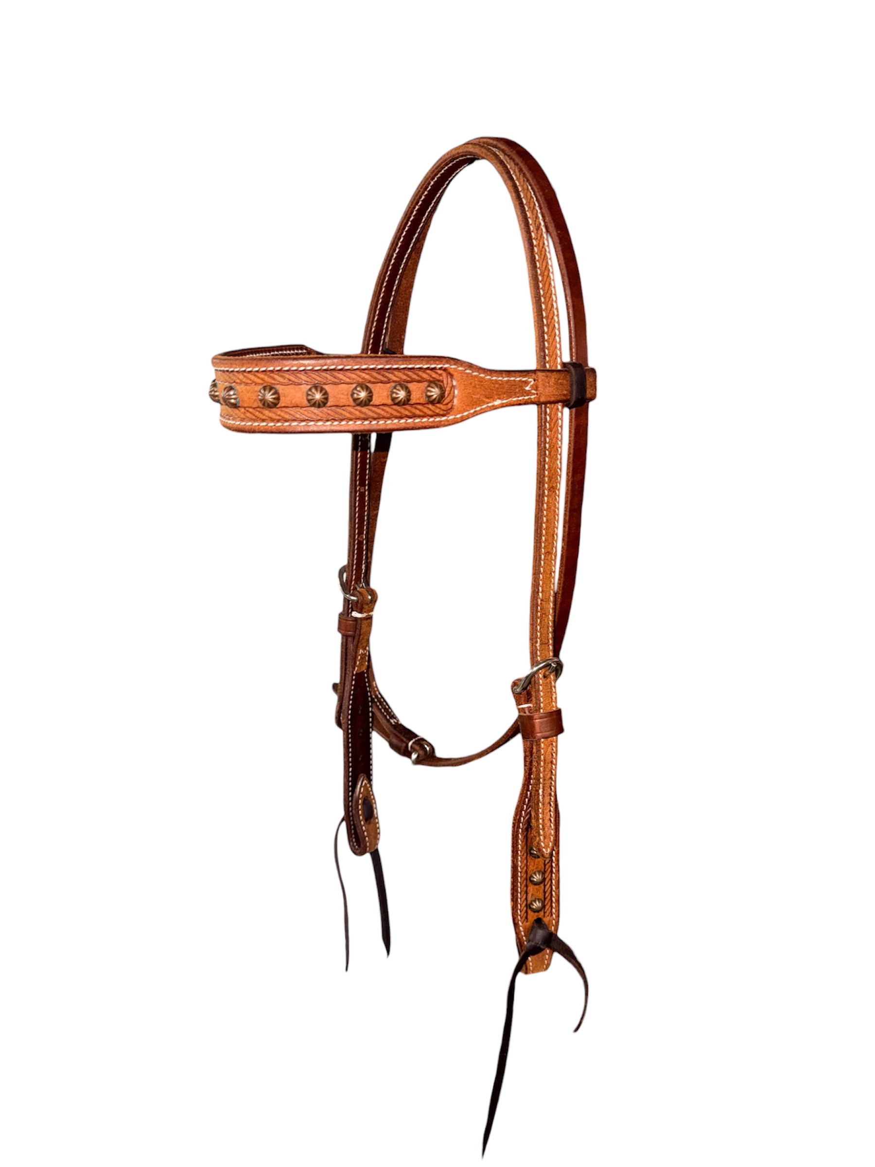 Martin Browband Headstall w/ Rope Copper Dots