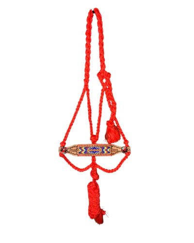 Red Mule Tape Halter w/ Beaded Noseband
