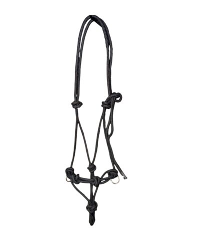 Black Sidepull Rope Halter