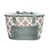 Grey Moroccan Cooler Tote w/ Lid