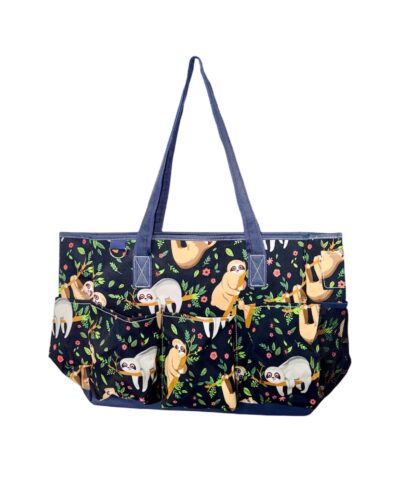 Sloth Printed Large Organizer Tote