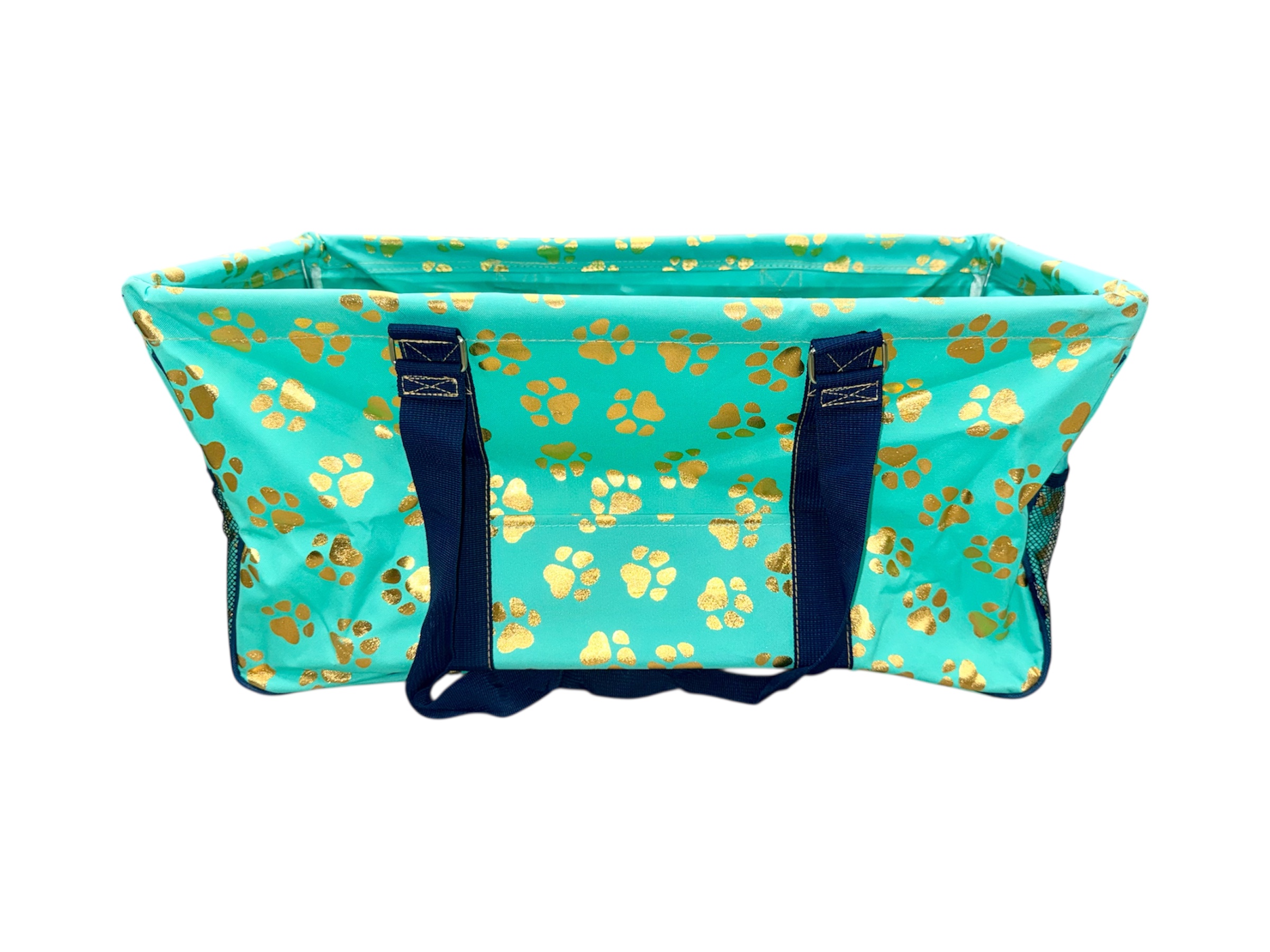 Metallic Paws Collapsible Haul-It-All Basket w/ Mesh Pockets