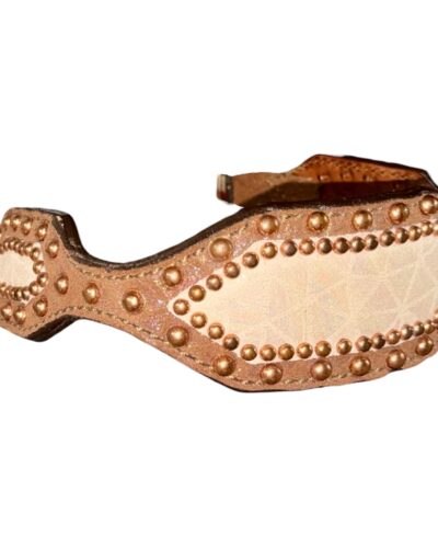 Alamo Saddlery Ivory & Copper Browband Headstall - Image 3