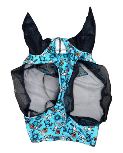 Turquoise Howdy Lycra Fly Mask
