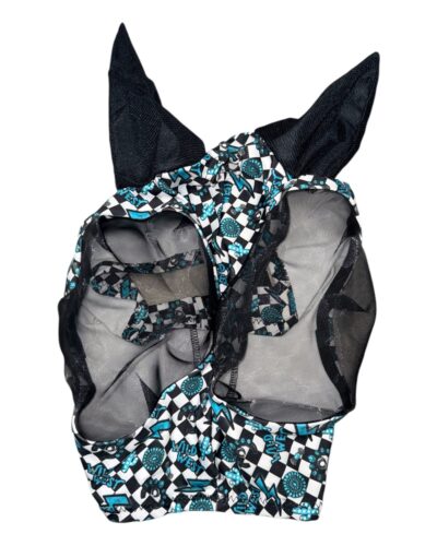 Turquoise Glass Lycra Fly Mask