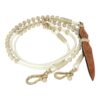 White Cord Romal Reins w/ Rawhide Knots