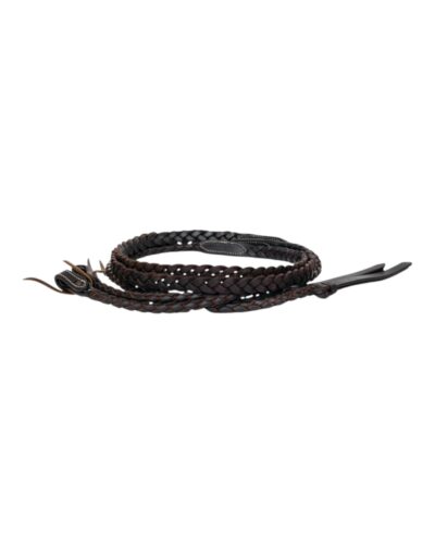 Round Braided Leather Split Reins