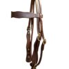 Heavy Oiled Havana Scalloped Browband Headstall