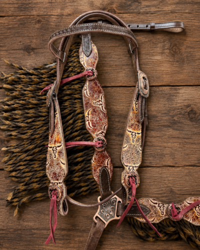 Golden Horn Headstall & Breastcollar Set