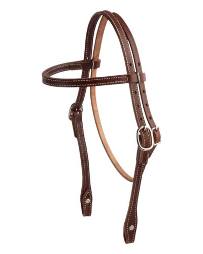 Weaver Pony Sized Doubled & Stitched Harness Leather Browband Headstall