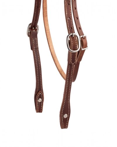 Alternative view of Weaver Pony Sized Doubled & Stitched Harness Leather Browband Headstall