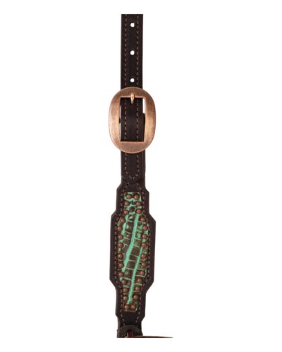 Alternative view of Weaver Turquoise Croc 1-Ear Headstall