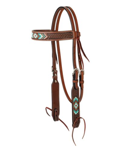 Weaver Beaded Inlay Browband Headstall