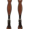 Floret Tooled Ladies Spur Straps