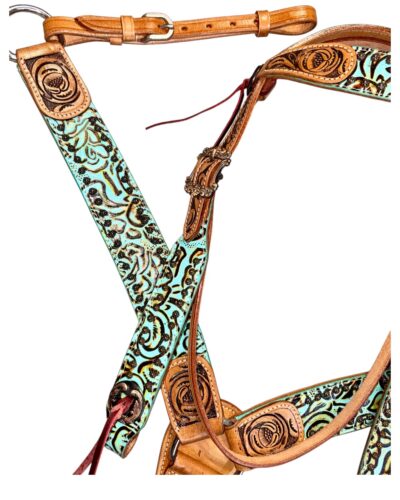 Rustic Rose Browband Headstall & Breastcollar Set - Image 3