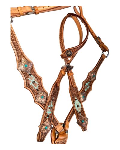 Outlaw Oasis 1-Ear Headstall & Breastcollar Set - Image 3