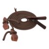 Brown Nylon Split Reins w/ Slobber Straps