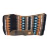 Klassy Cowgirl Turquoise, Orange & Black Barrel Style Saddle Pad
