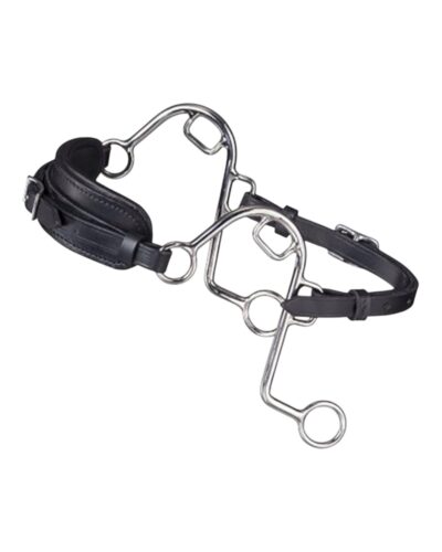 Leather Nose Stainless Steel “S” Hackamore