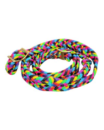 Braided Colored Reins w/ Round Braided Center