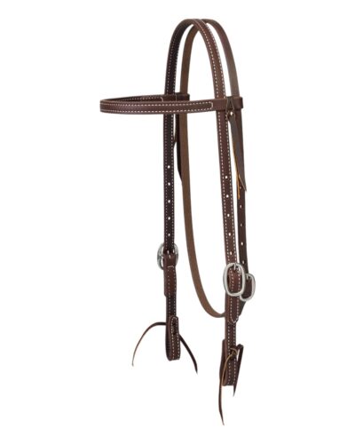 Weaver Doubled & Stitched Browband Headstall w/ Tie Ends