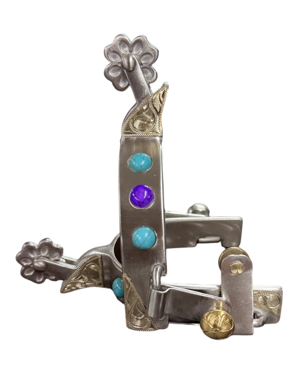 Southwest Gemstone Medium Cup Spurs