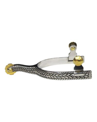 Stainless Steel Spur w/ Rope Engraving