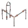 Turquoise Trailblazer 1-Ear Headstall & Breastcollar Set