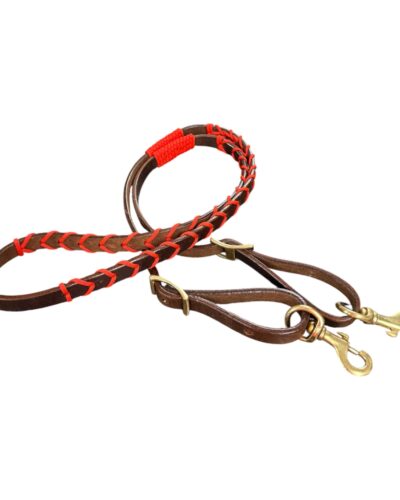 Colored Laced Leather Barrel Reins - Image 9