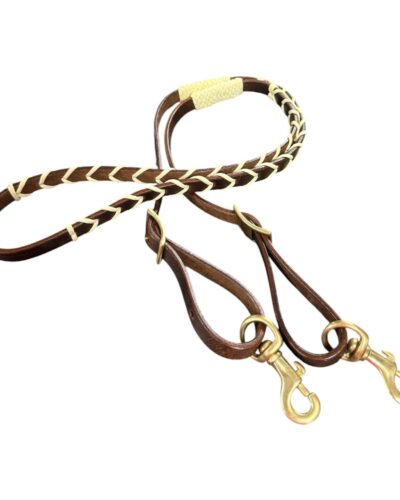 Colored Laced Leather Barrel Reins - Image 8