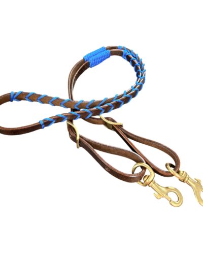 Colored Laced Leather Barrel Reins - Image 5