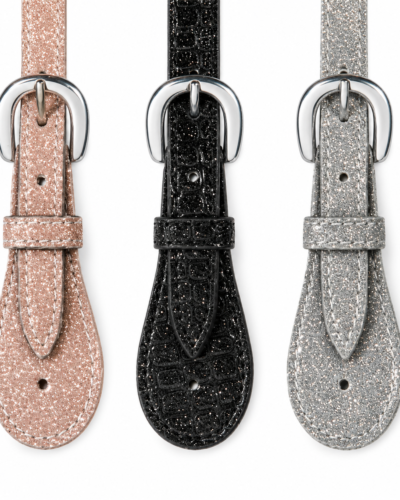 Sparkly Faux Croc Print Spur Straps
