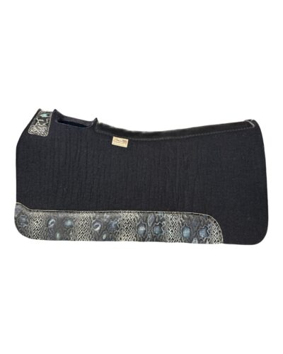 5 Star Black Python Print Saddle Pad