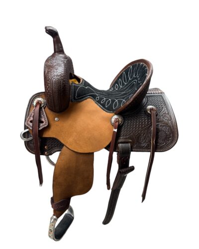 12’’ Barrel Gear Diamond Edition Sunflower Tooled Barrel Saddle