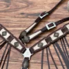 Rockn' Wilsons Cream Python Leather w/ Cross Stitching