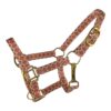 Pony Size Aztec Print Halter w/ Brass Hardware