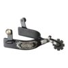 Black Steel Spurs w/ Engraved German Silver Inlay