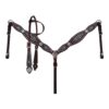 Gator Inlay & Turquoise and Copper Beading 1-Ear Headstall & Breastcollar Set