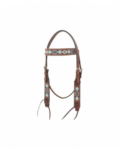 Circle Y Buckskin Beaded Browband Headstall