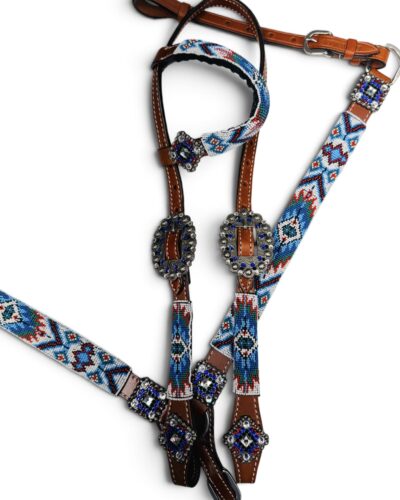 Southwest Beaded 1-Ear Headstall & Breastcollar Set
